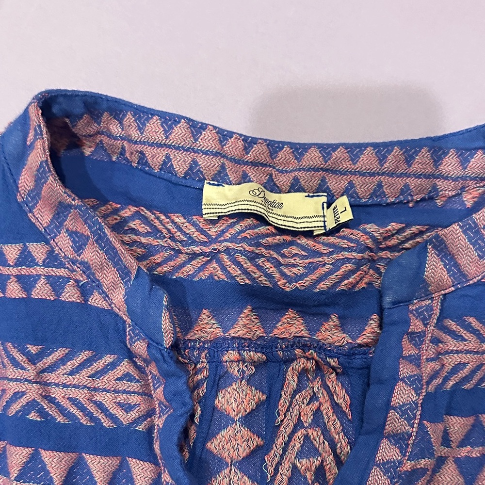 Blue and Pink Patterned Dress from anthropology - Picture 5 of 8